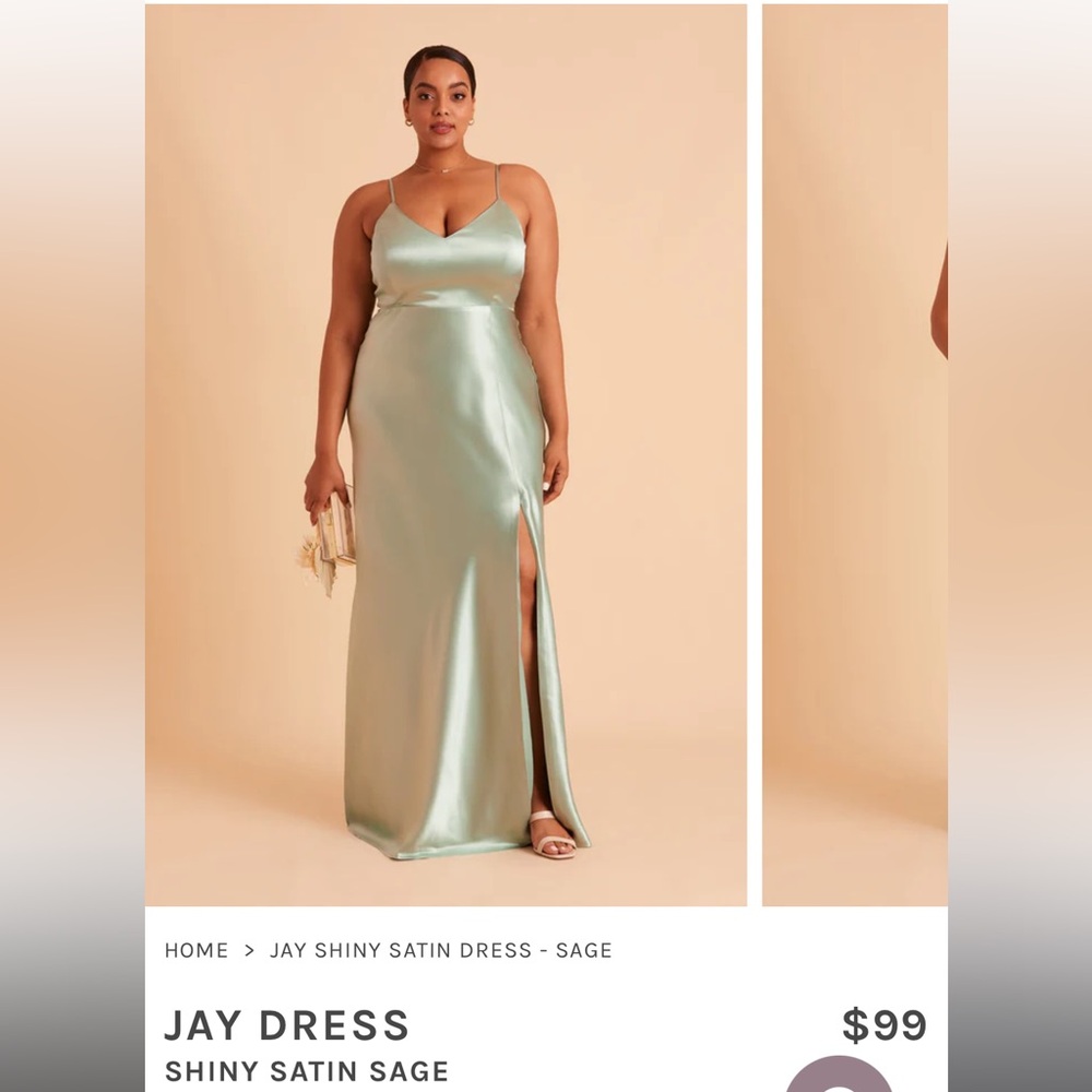 Birdy Grey - Jay Dress in Shiny Satin Sage